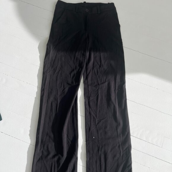 Three Dots Wide Leg Trouser Pants Black Size 2 - Picture 1 of 4